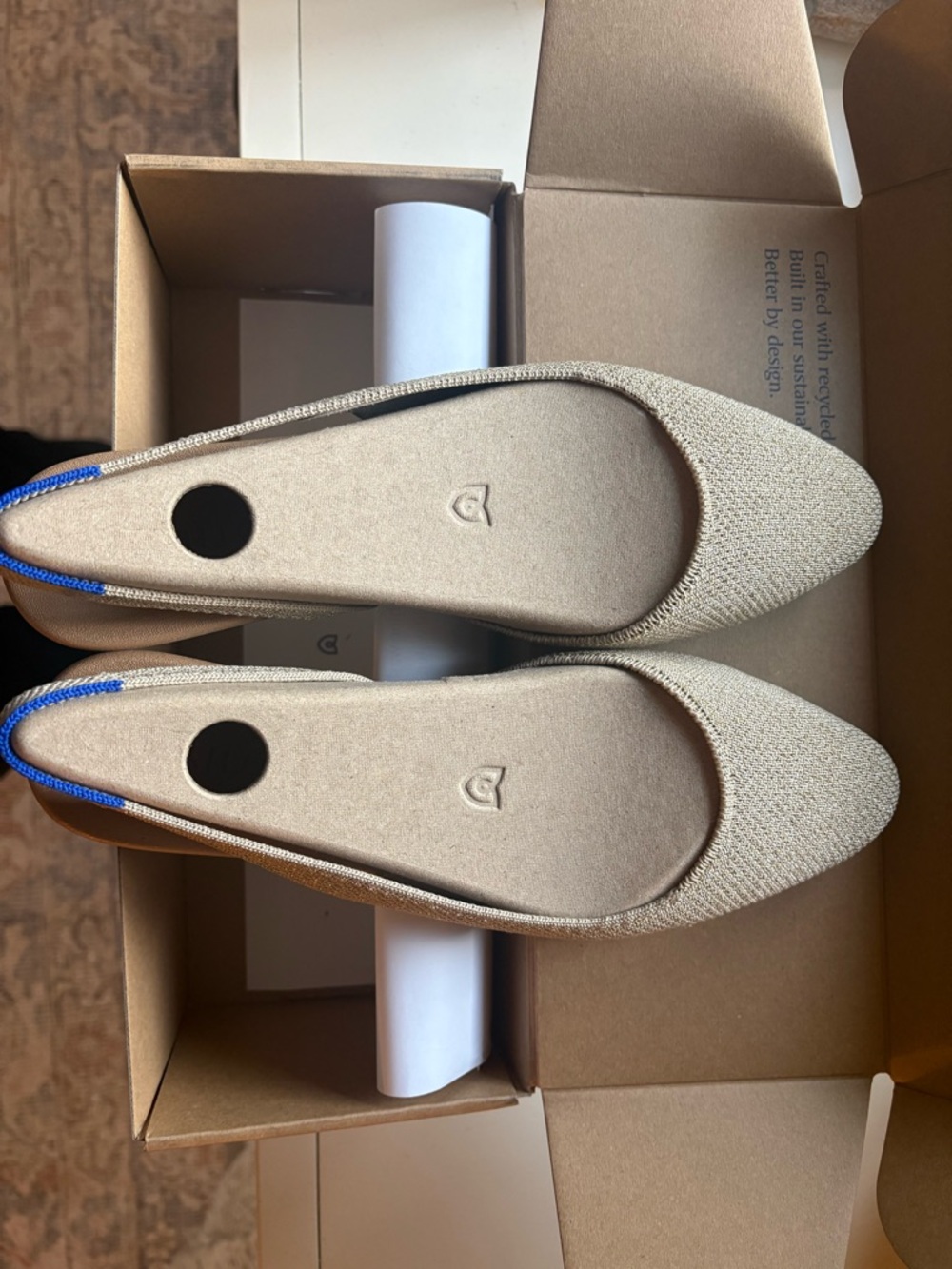Rothy's Almond Slingback in Prosecco